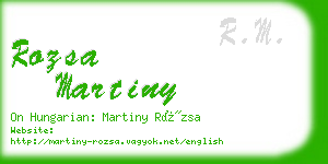 rozsa martiny business card